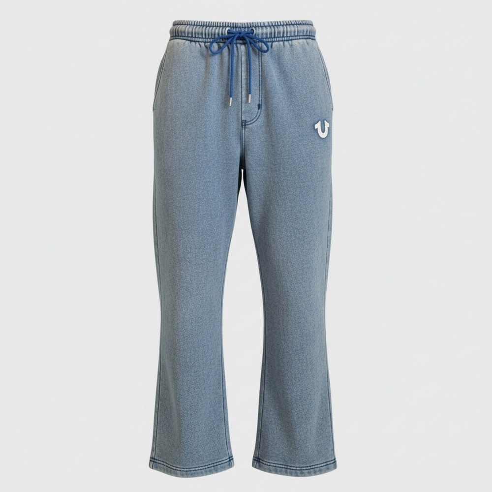 True Religion Womens Delph Wash Foldover Sweatpants Size M